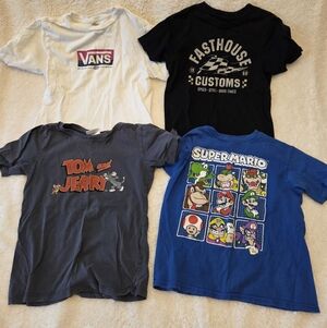 Boys Tshirt Bundle (Vans, Mario, Fasthouse, Tom&Jerry) Size Small